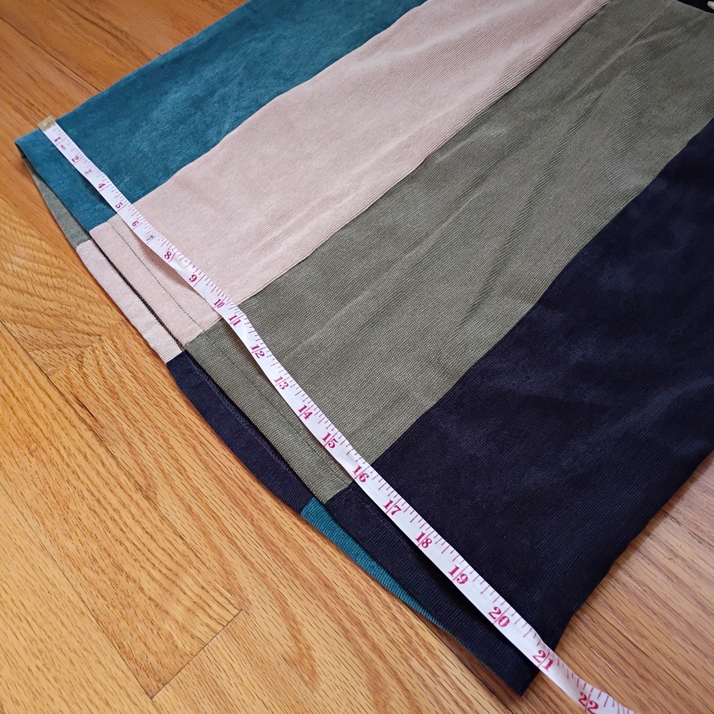 Hem & Thread Mini Skirt Spring  Colorblock Corduroy Zipper Closure Medium - Picture 7 of 15